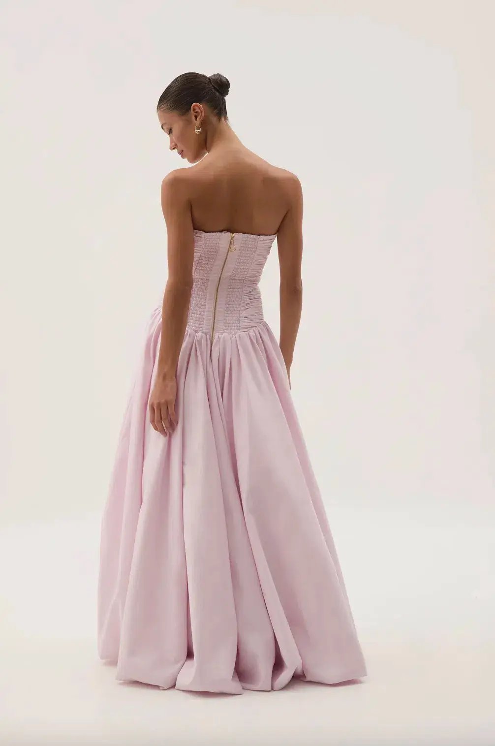 Aje Violette Bubble Hem Maxi Dress Pastel Pink Size 10 photo 3