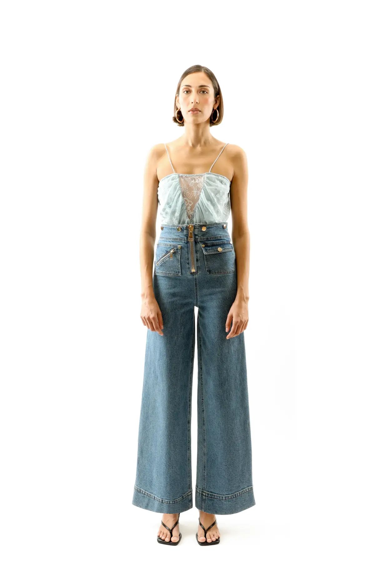 ALICE By Alice McCall Maverick Jumpsuit Light Blue Size AU 12 photo 3