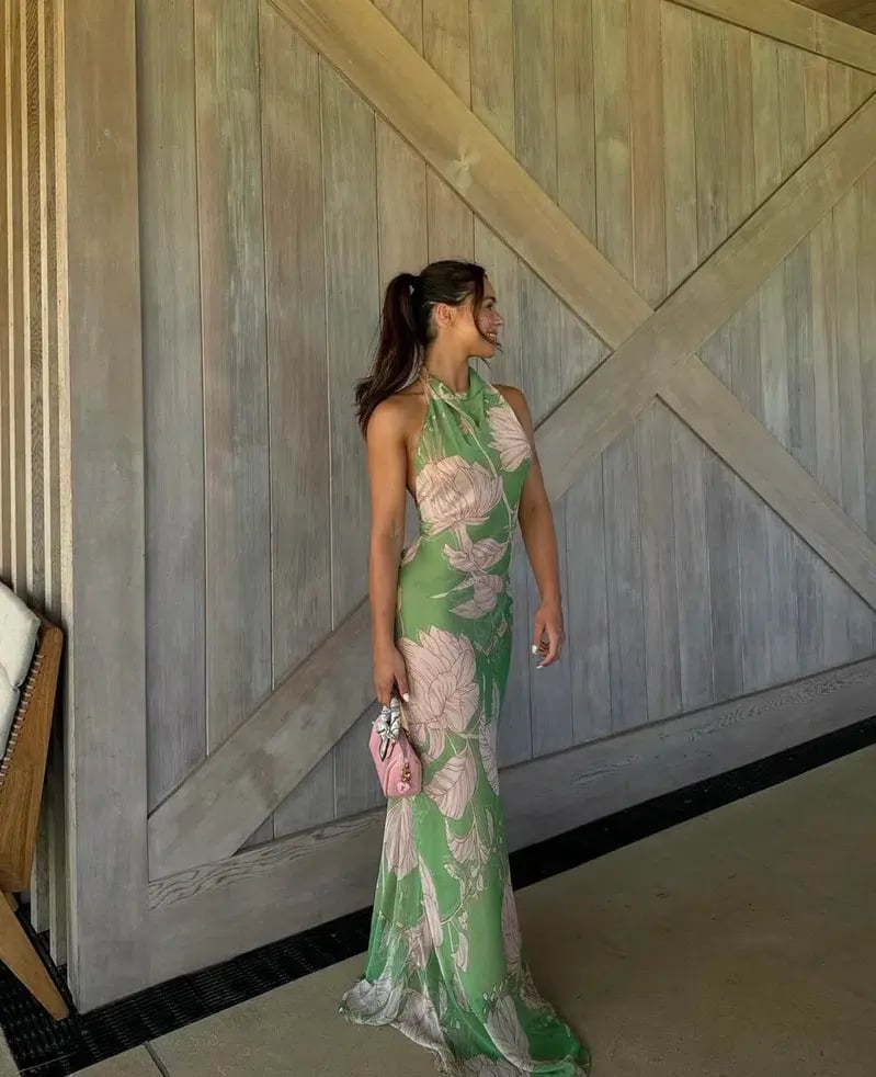 Arcina Ori Josefine Dress Green Floral Size 8 photo 4