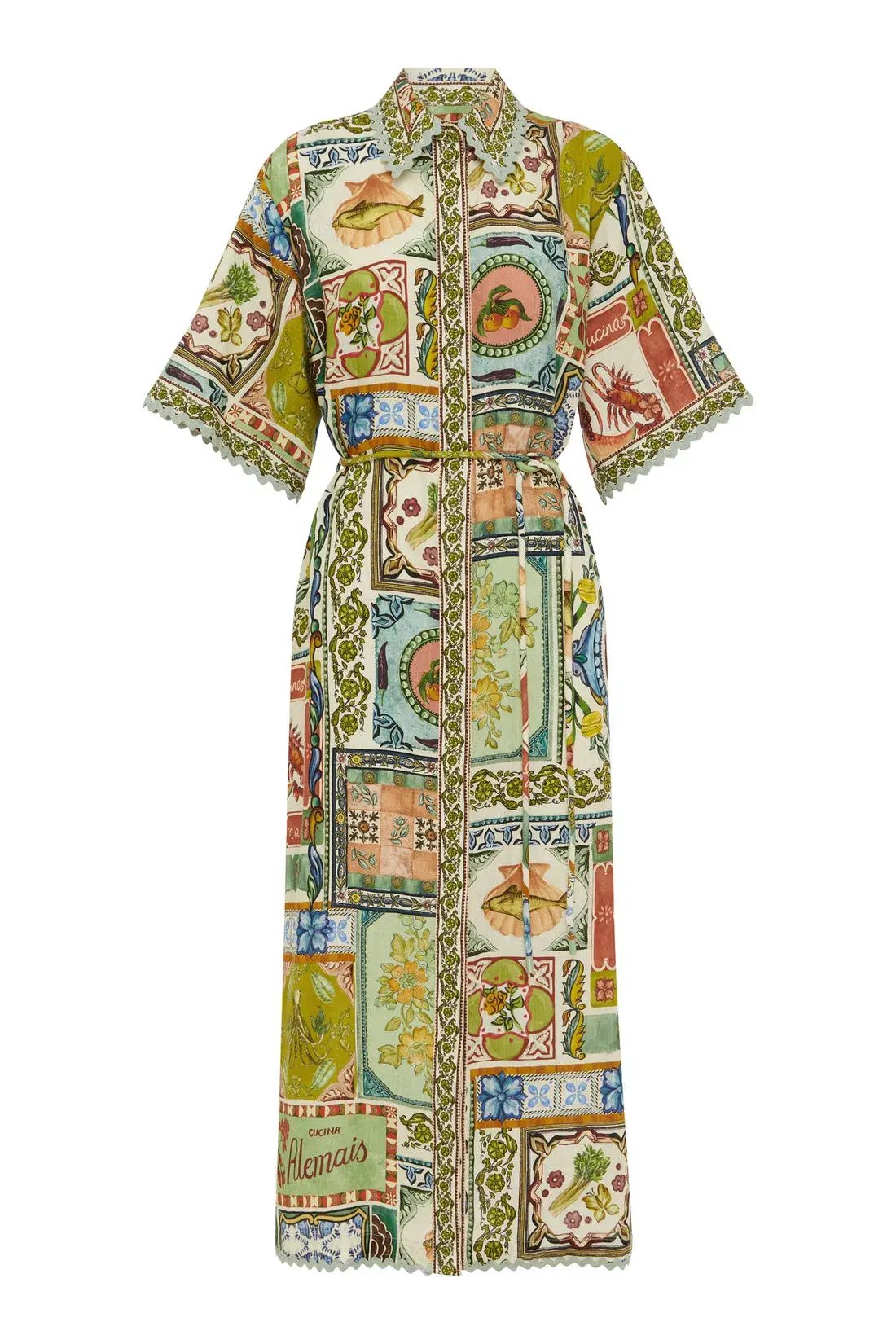 Alemais Tommasina Shirtdress Multi Size 14 photo 4