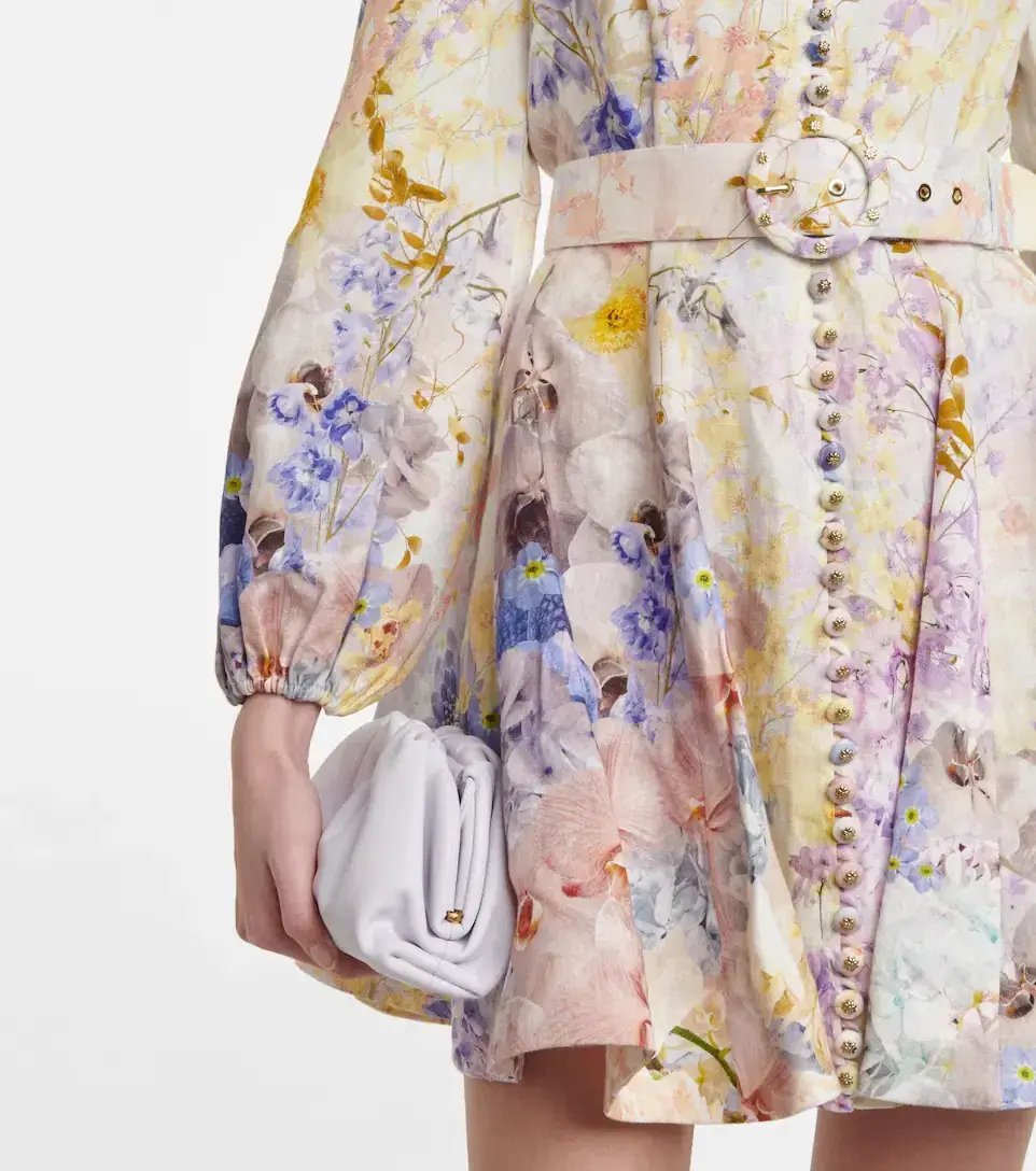 Zimmermann Rhythmic Buttoned Mini Dress Citrus Garden AU12 (22:03) photo 4