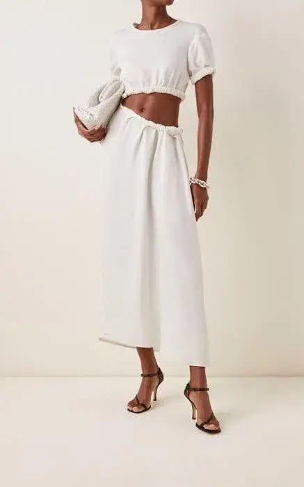 Christopher Esber ROLLED UP TEE DRESS White Size 4 photo 3