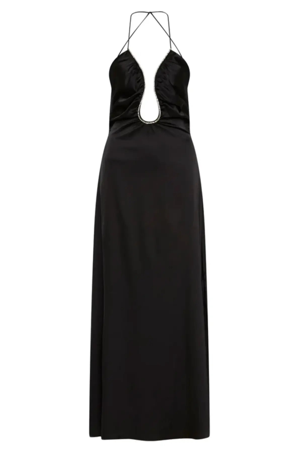 Sonya Moda Satin Embellished Keyhole Dress Black Size 10 photo 4