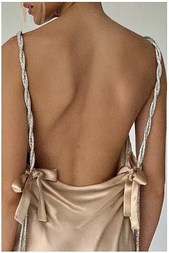 Sisters the Label Chloe Multiway Mini Dress Pearl Silk One Size photo 6