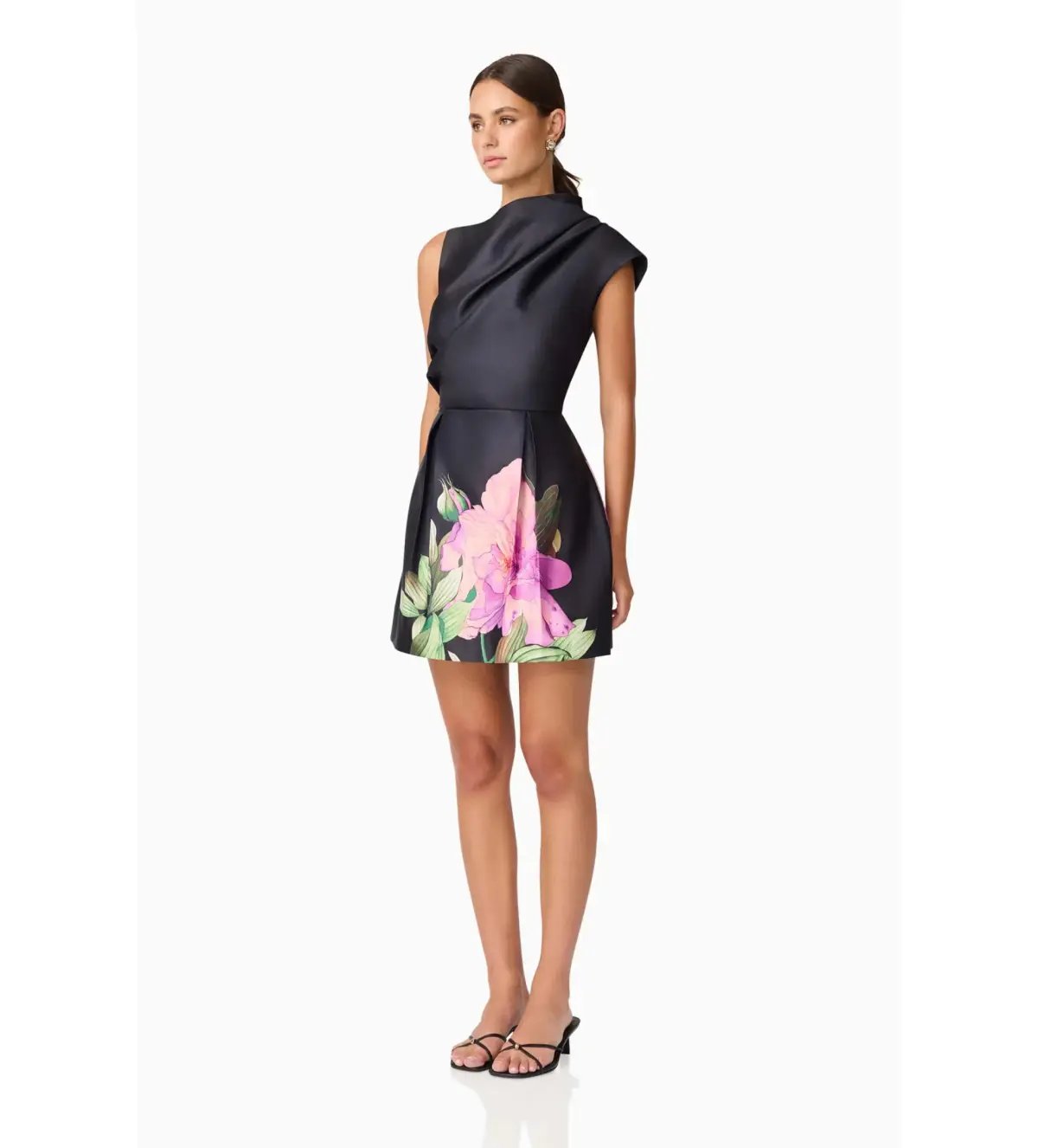 Elliatt Azelie Aysmmetrical Mini Dress in Black Size S / AU 8 photo 2
