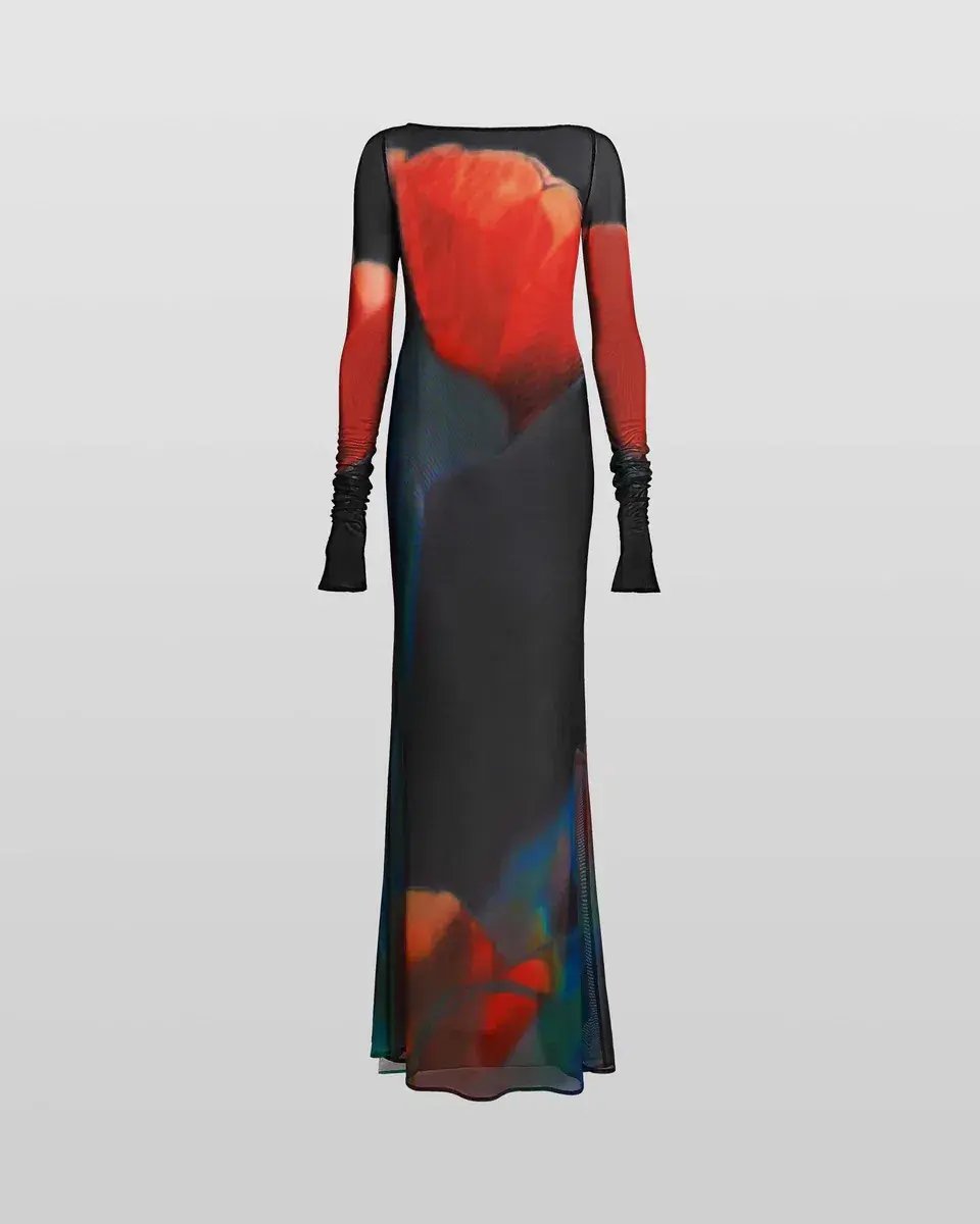 Rat & Boa Juniper Dress Floral Black Maxi Size 8 photo 3