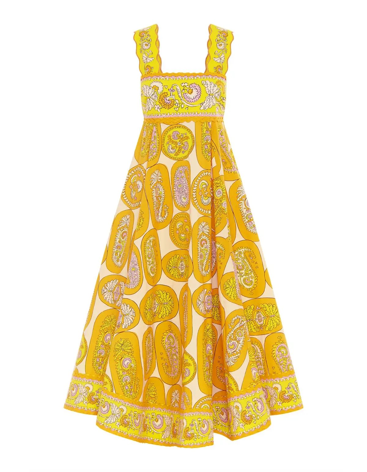 Alemais Diana Summer Dress Yellow Print Size AU 8 photo 5