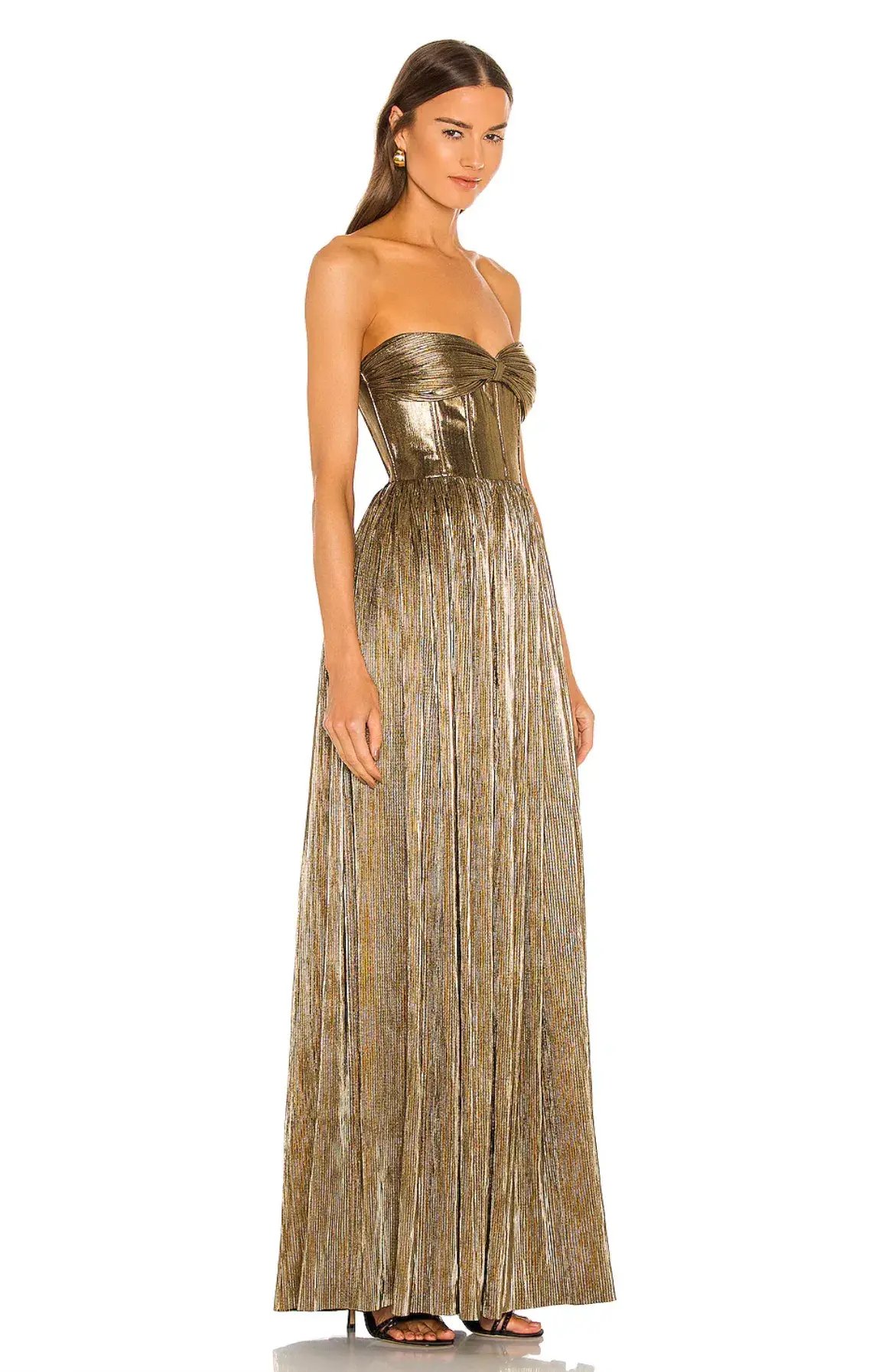 Bronx and Banco Florence Gown Gold Size AU 12 photo 3