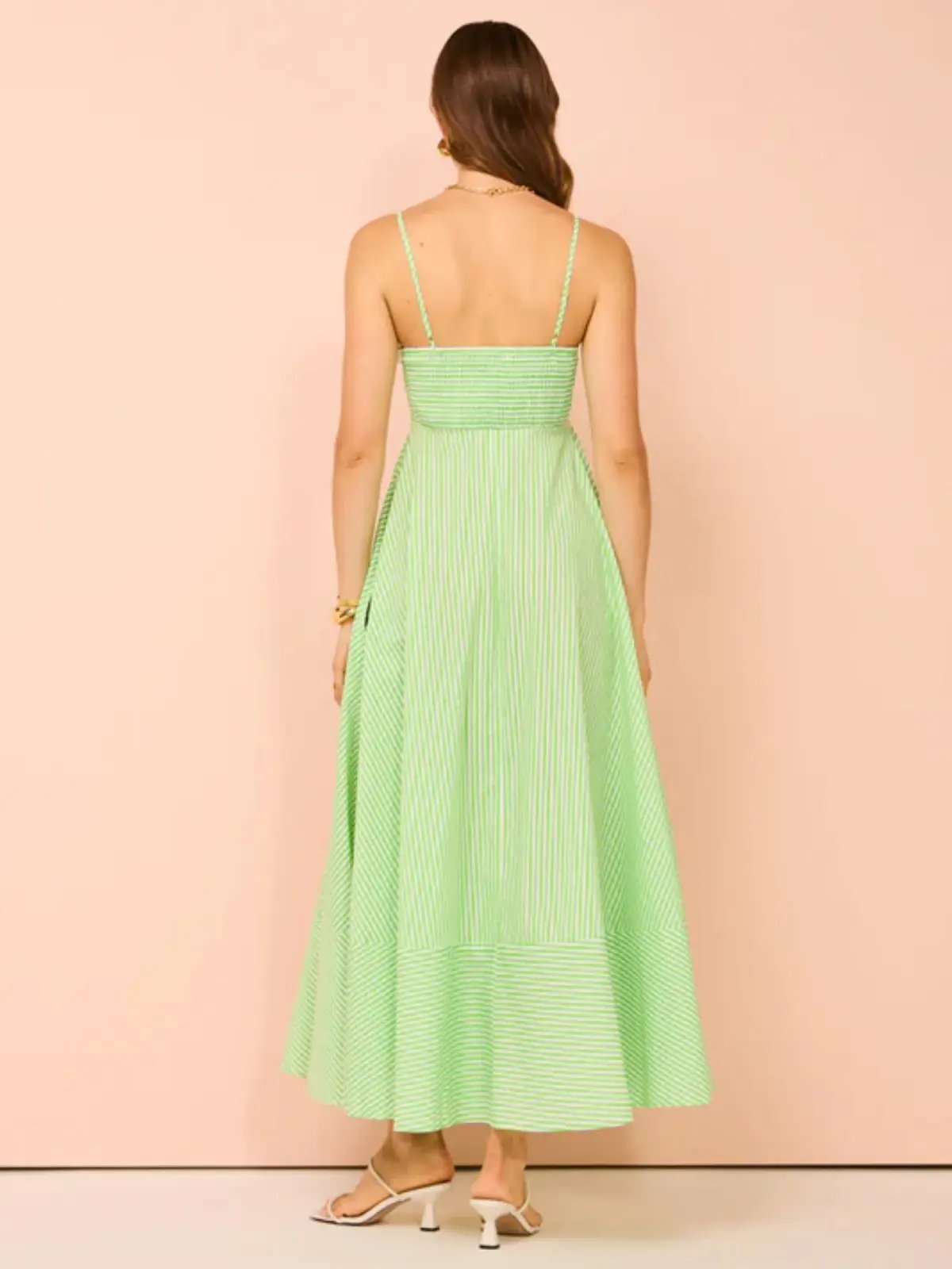 Aston Studio Rue Dress Lime Stripe Size AU 10 photo 3