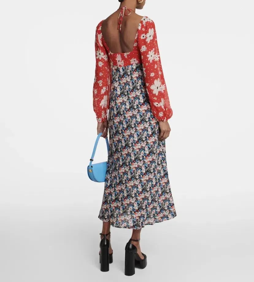 Rixo Jeanie Dress Multi Floral Size XXS / AU 6 photo 4