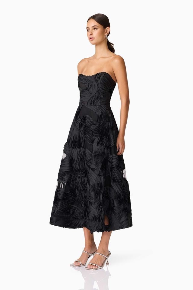 Elliatt Asher Midi Dress - Black photo 4