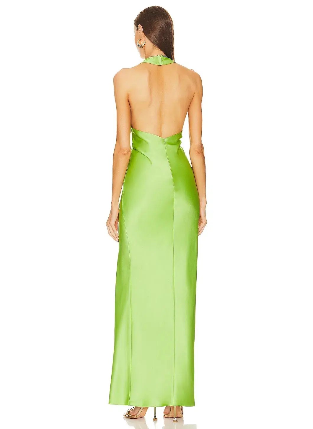 Khanums X Revolve Pear Halter Gown Green Size XS/Au 6 photo 3
