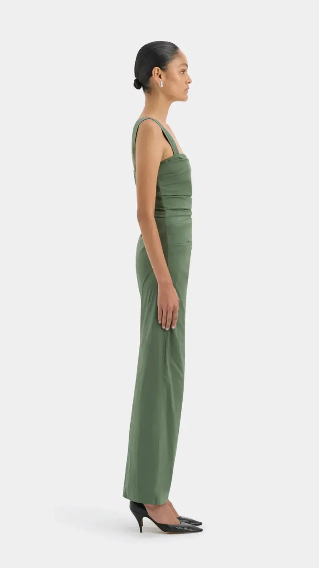 SIR - Florent Balconette Gown in Forest Green Size 1 (8) photo 3