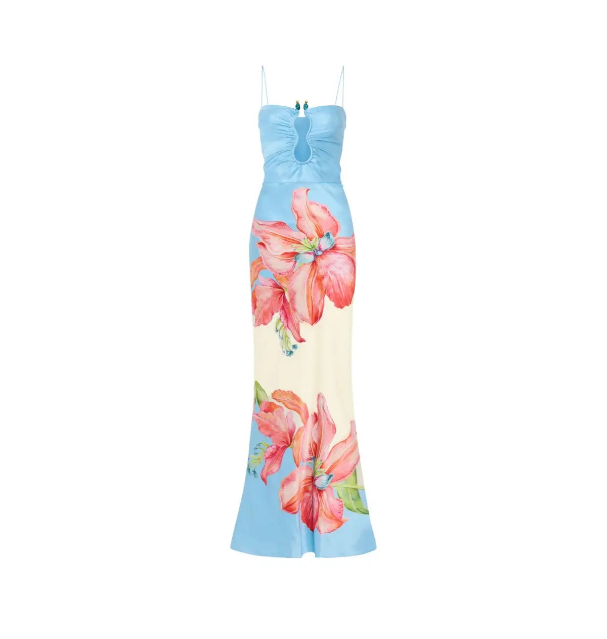Rebecca Vallance Orchid Oasis Strap Gown Print Size AU 10 photo 3