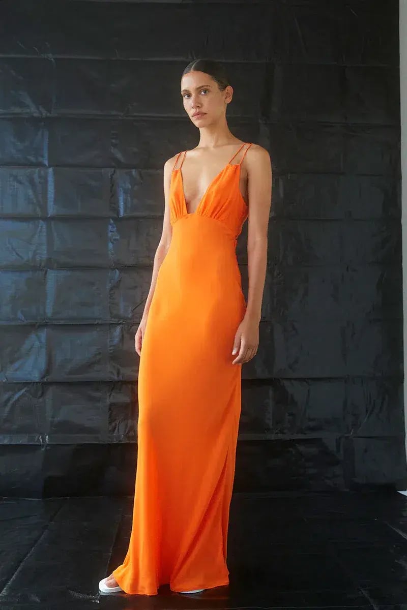 Paris Georgia Elemental Bernie Slip Dress Vivid Orange Size XS / AU 6 photo 2
