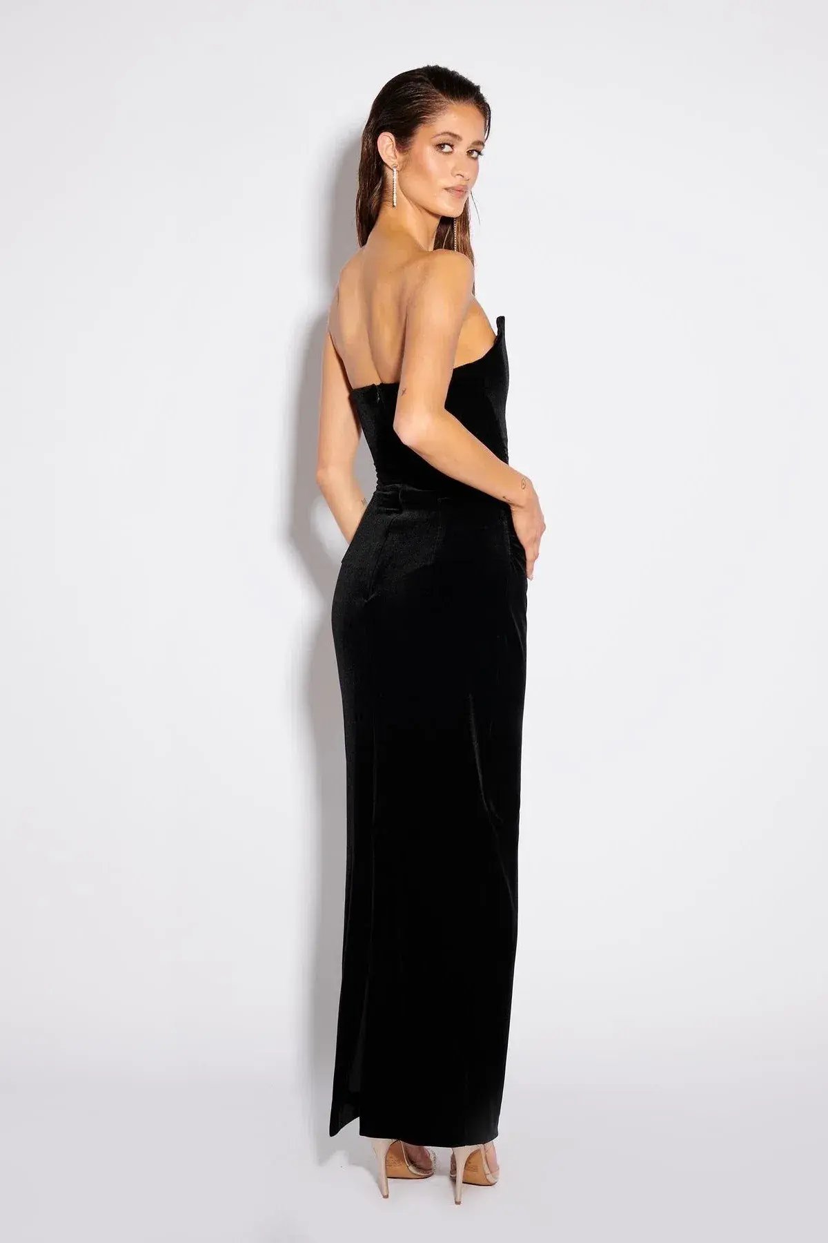 Effie Kats Koi Gown Black Size 8 photo 3