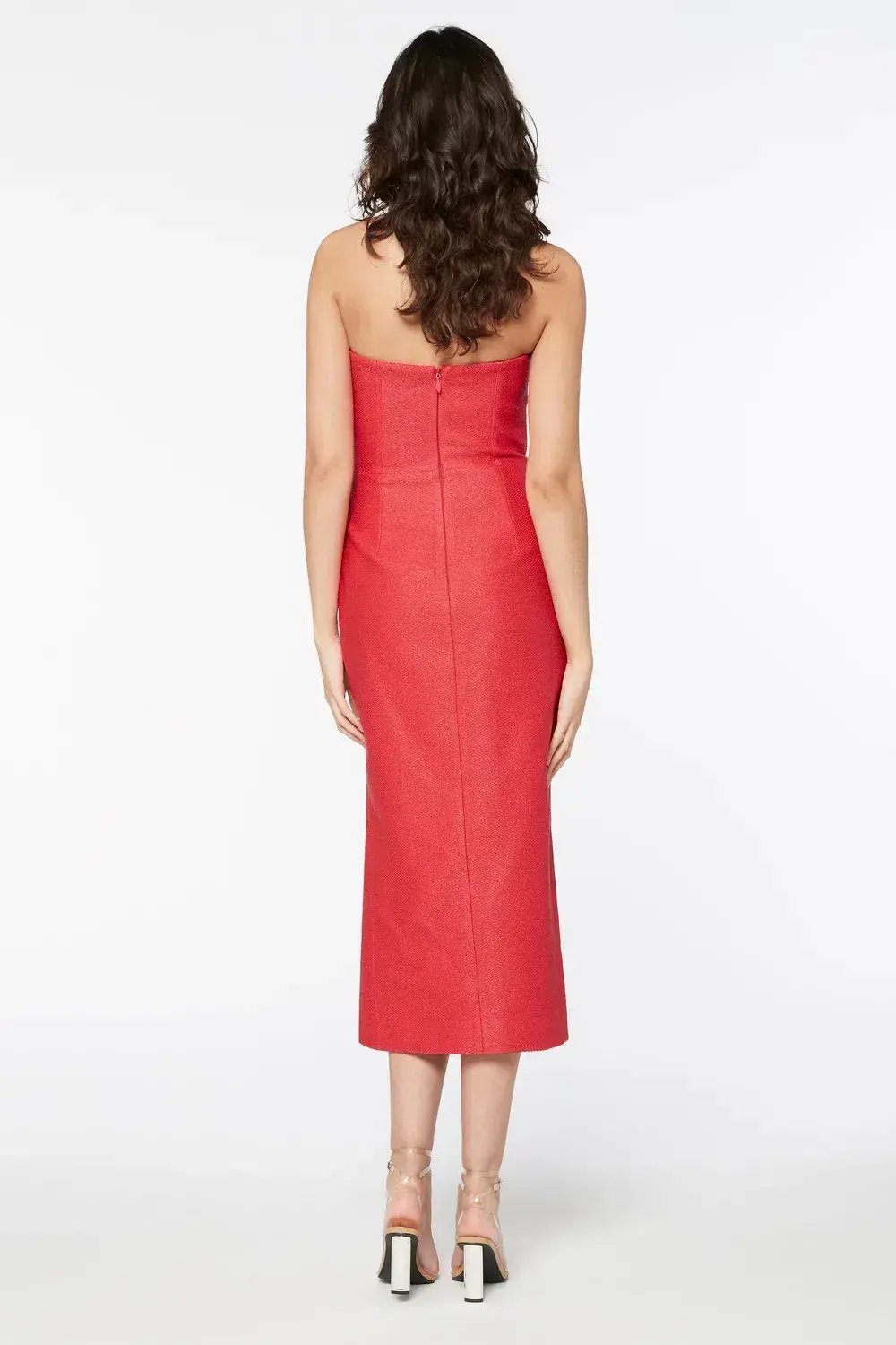 Manning Cartell Heart's Desire Strapless Midi Dress Red Size 8 photo 3