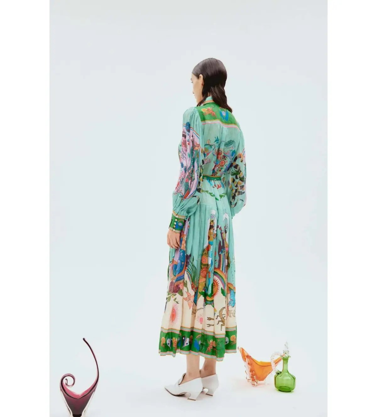 Alemais Evergreen Shirtdress Print Size 16 photo 2