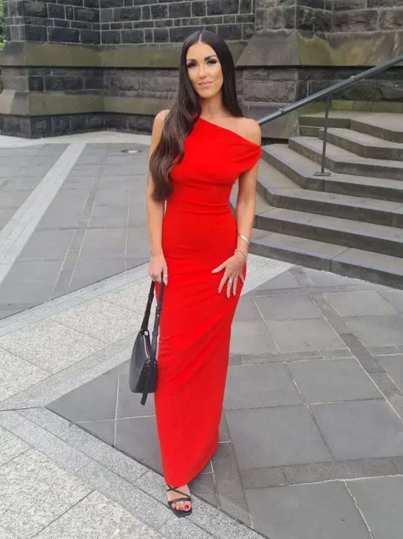 Effie Kats Inaya Gown Red Size 6 photo 2