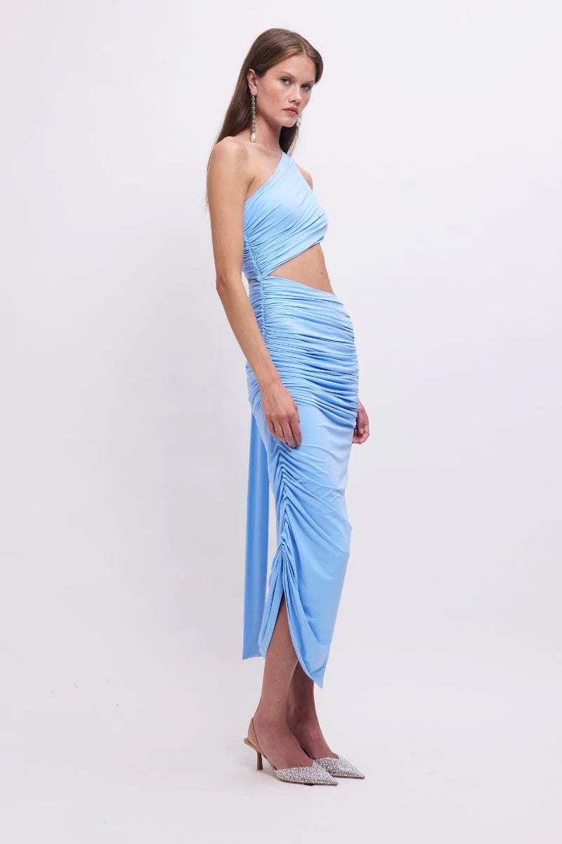 Suboo Taylor Draped Maxi Dress - Sky Blue photo 4