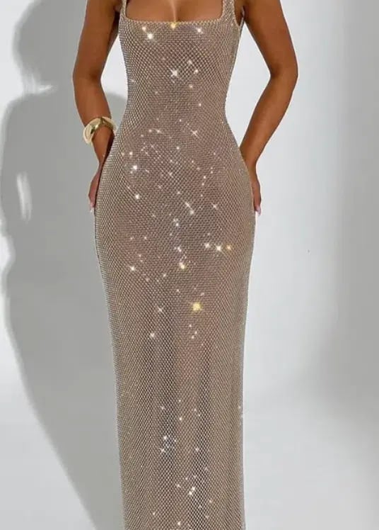 Petra Maxi Dress in Gold photo 4
