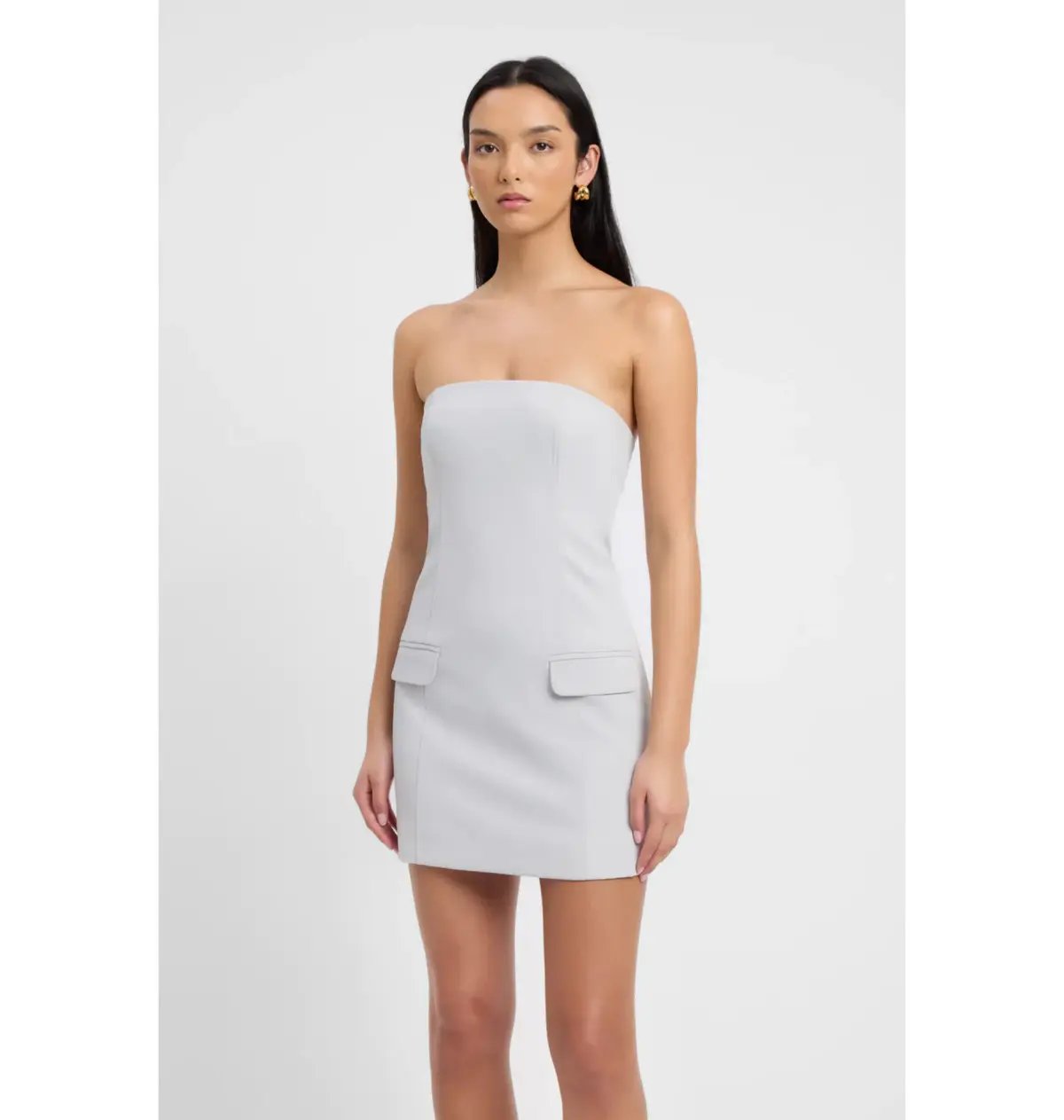 Kookaï Ariel Pocket Mini Dress Soft Grey Size AU 36 / AU 8 photo 2