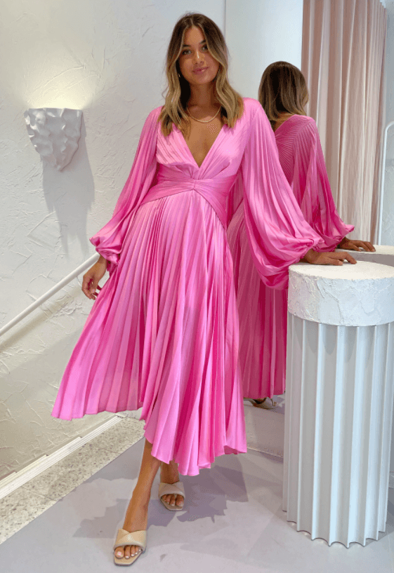 Acler Palms Midi Dress in Confetti Pink Size 8 photo 5