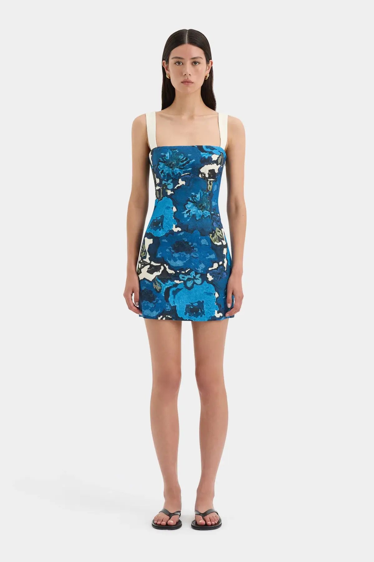 Sir the Label Camellia Mini Dress Blue Flora Print Size 2 / AU 10 photo 2