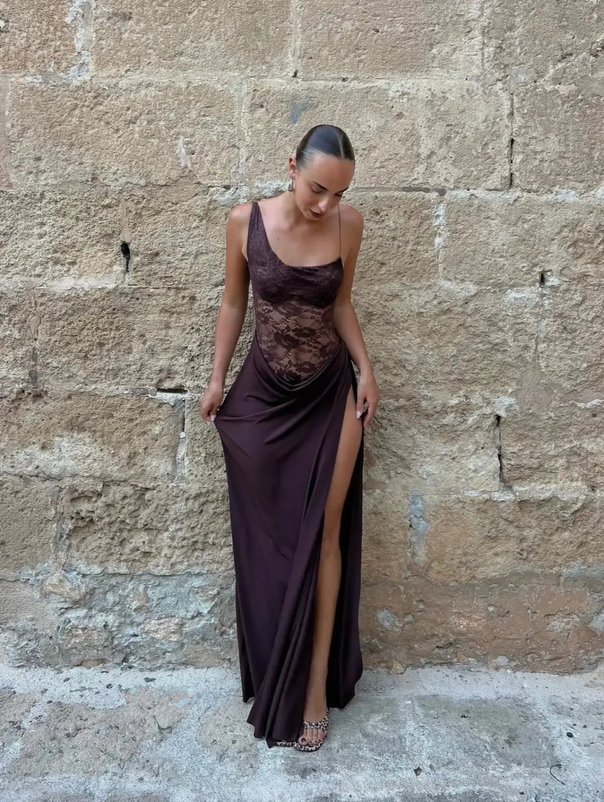 Natalie Rolt Sloane Maxi Dress in Brown Size 0/ AU 6 photo 2