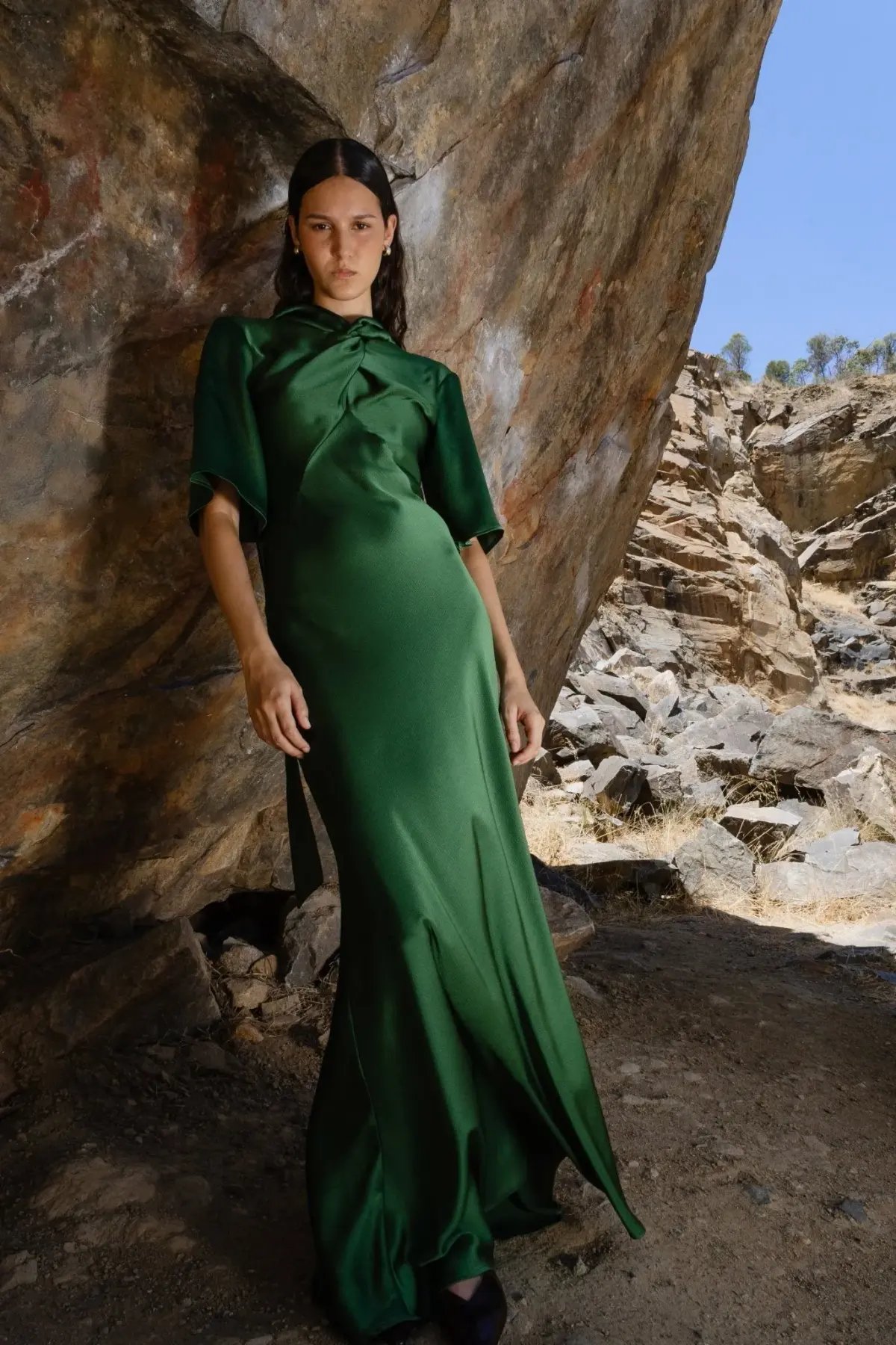 One Fell Swoop Claret Dress Matilda Green Size AU 12 photo 7