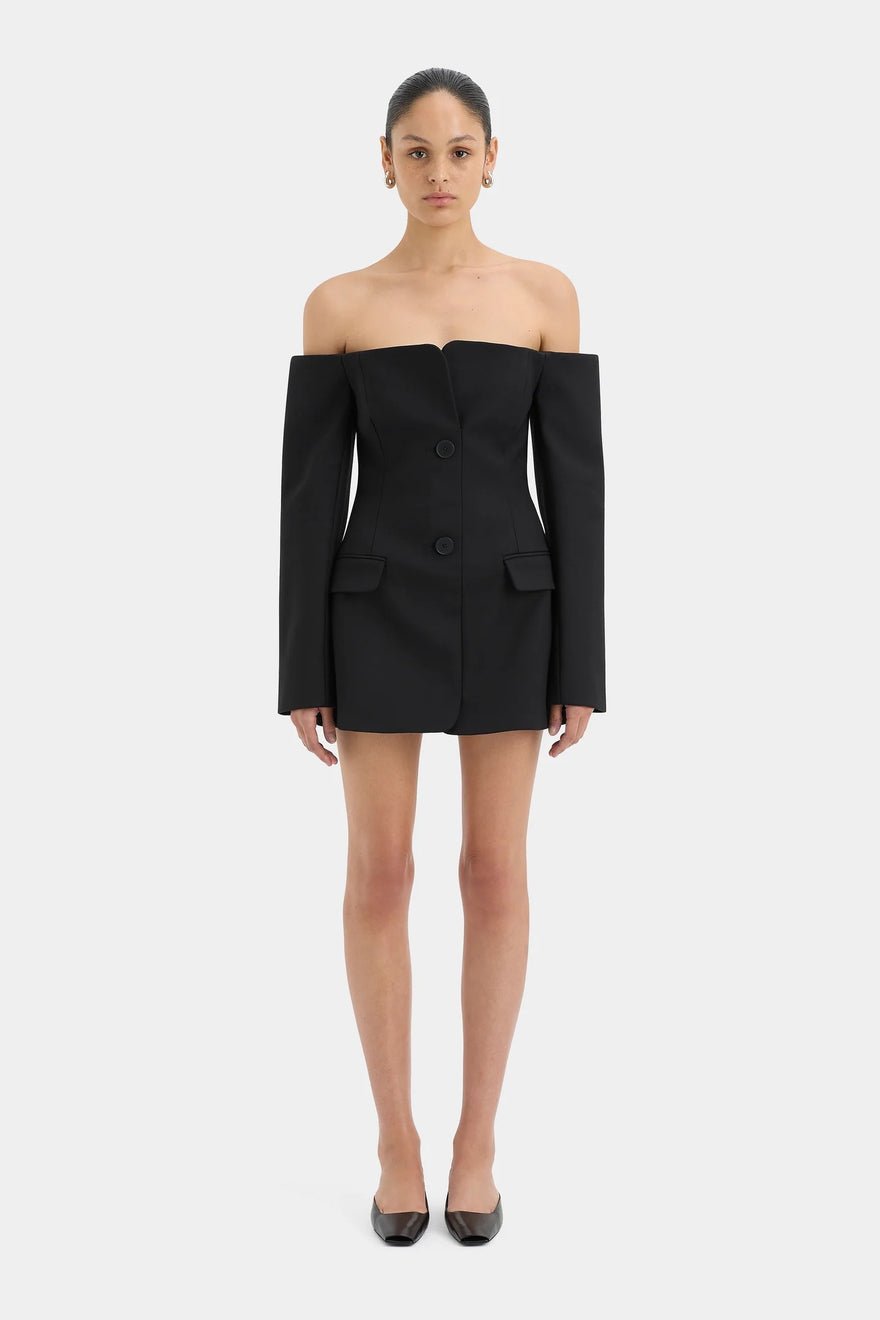 Sir The Label Sandrine Tailored Mini Dress - Black photo 4