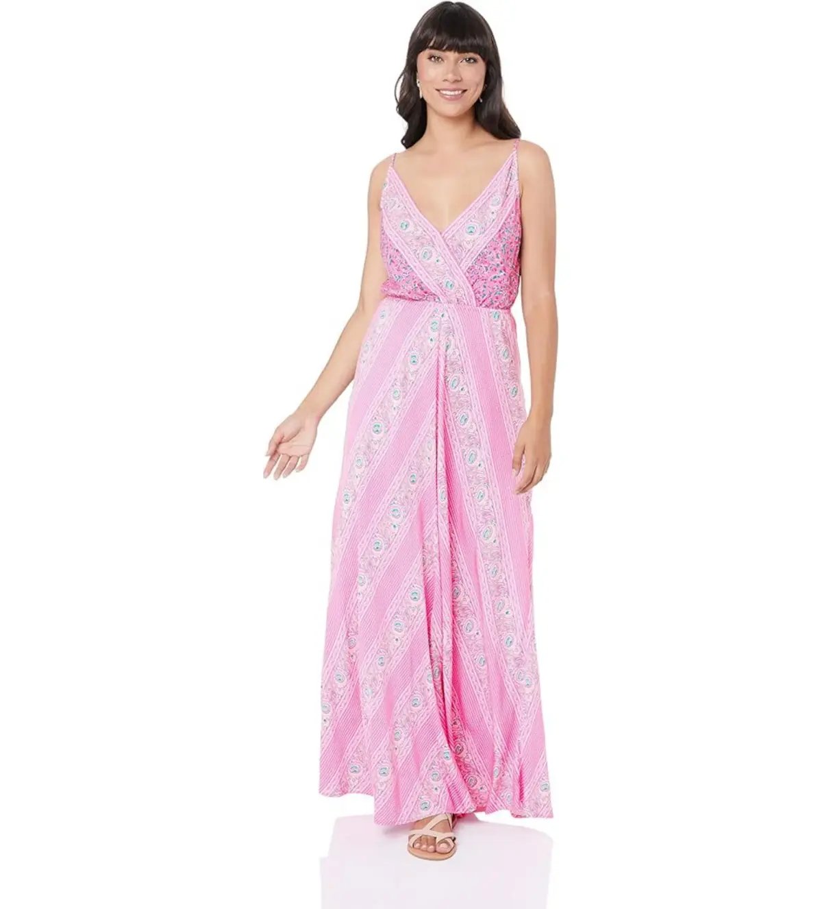Tigerlilly Malia Pink Patchwork Maxi Dress Pink  Size 14 photo 2