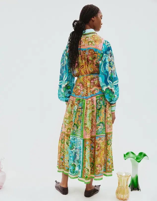 Alemais Dreamer Shirt Midi Dress Multi Size 16 photo 3