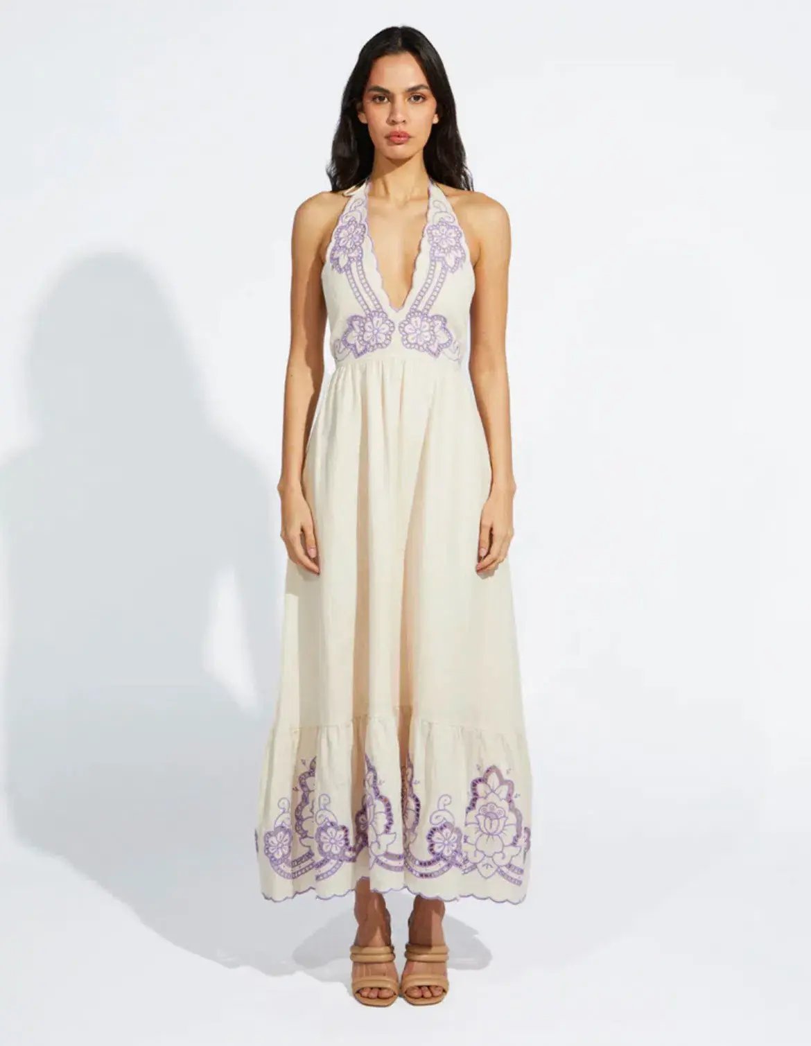 Alice McCall Capri Dreams Midi Dress Cream Size 14 photo 2