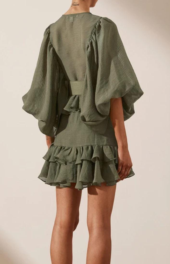 CHARLOTTE DRAPED MINI DRESS - SIZE 6 photo 2