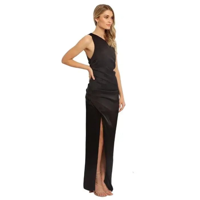 Camilla and Marc Selar Draped Dress Black Size 6 photo 3