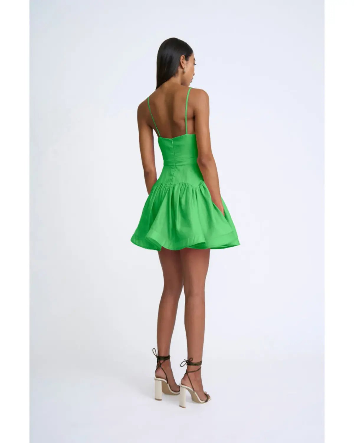By Johnny Oriana Gather Panel Mini Dress Green Size AU 8 photo 3