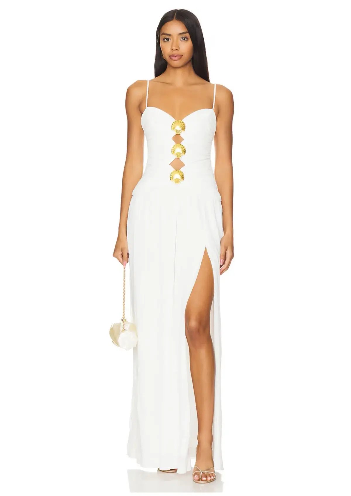 Rebecca Vallance Guinevere Cut Out Slip Gown Ivory Size 14 photo 4