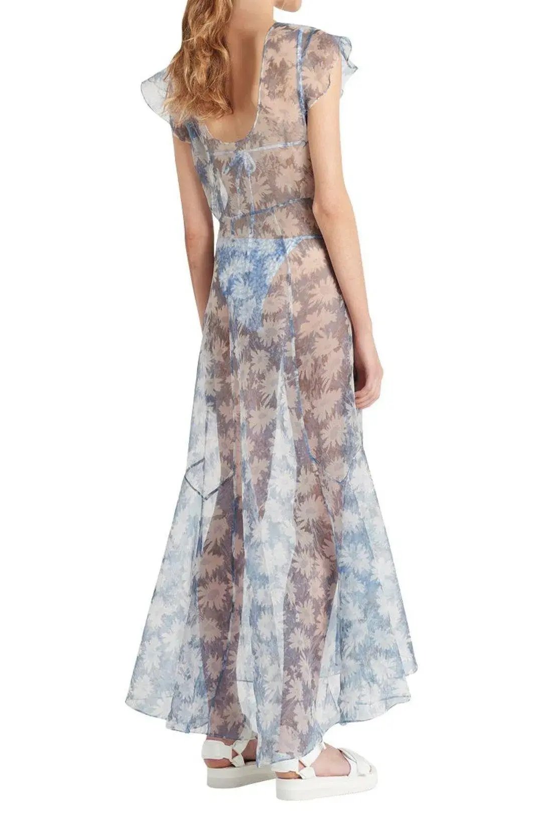 Sir The Label Anais Dress Blue Floral Size AU 10 photo 2