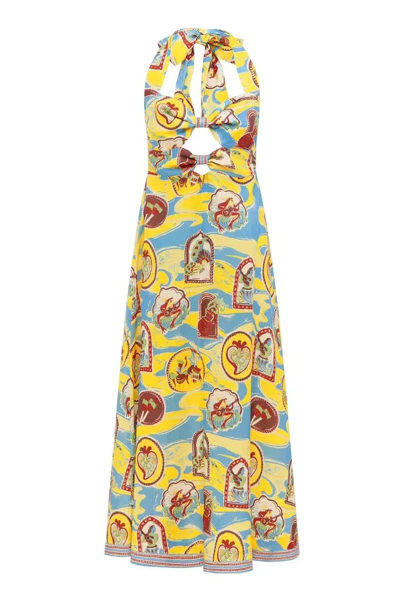 Alemais Emilio Midi Dress Print Size 10 photo 2
