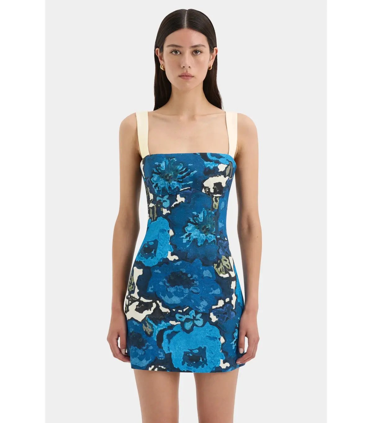Sir Camellia Mini Dress Blue Floral Size 3 photo 2