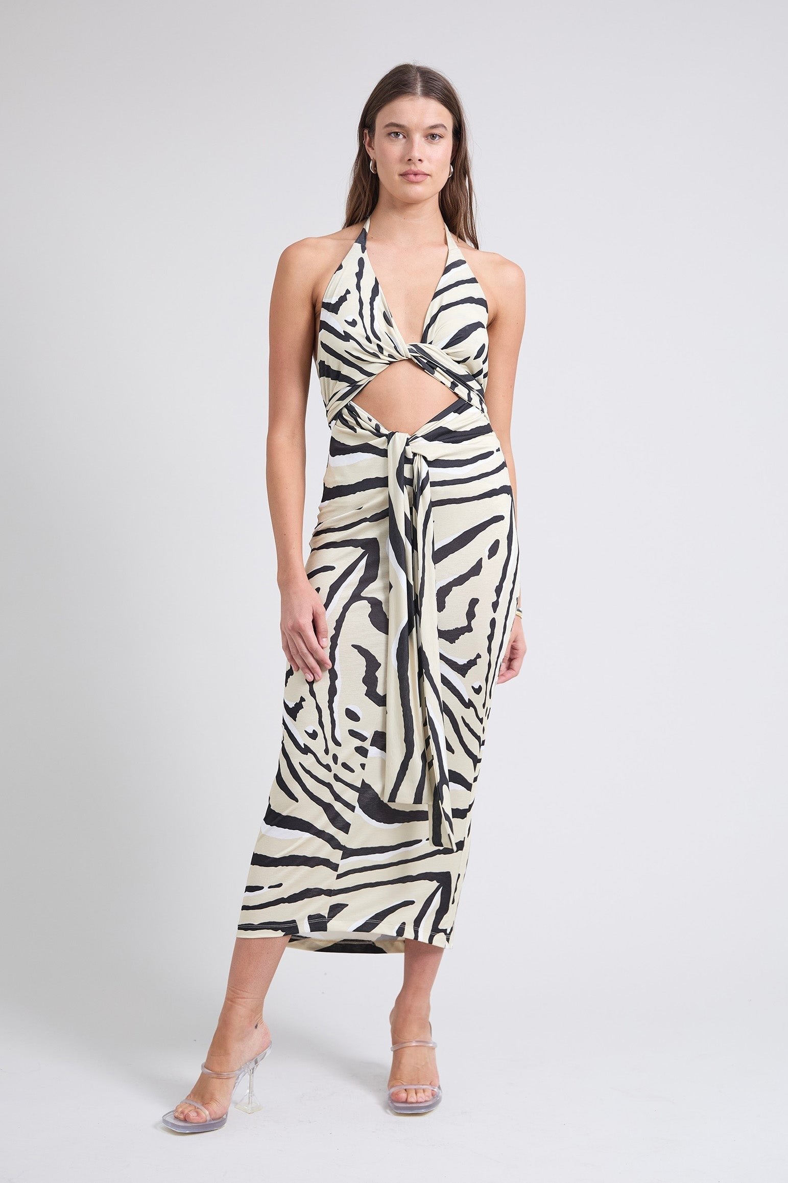 PFEIFFER TOCA TIE UP DRESS - ZEBRA photo 2