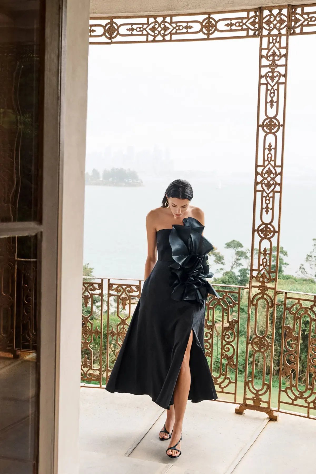 Aje Energy Midi Dress Black Size 14 photo 3