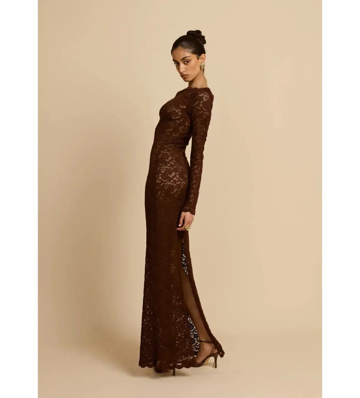 Arcina Ori Monet Maxi Dress in Brown Size 12 photo 2