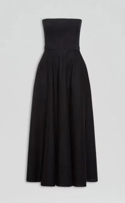 Scanlan Theodore Parachute Bustier Midi Dress Black Size 10 photo 6