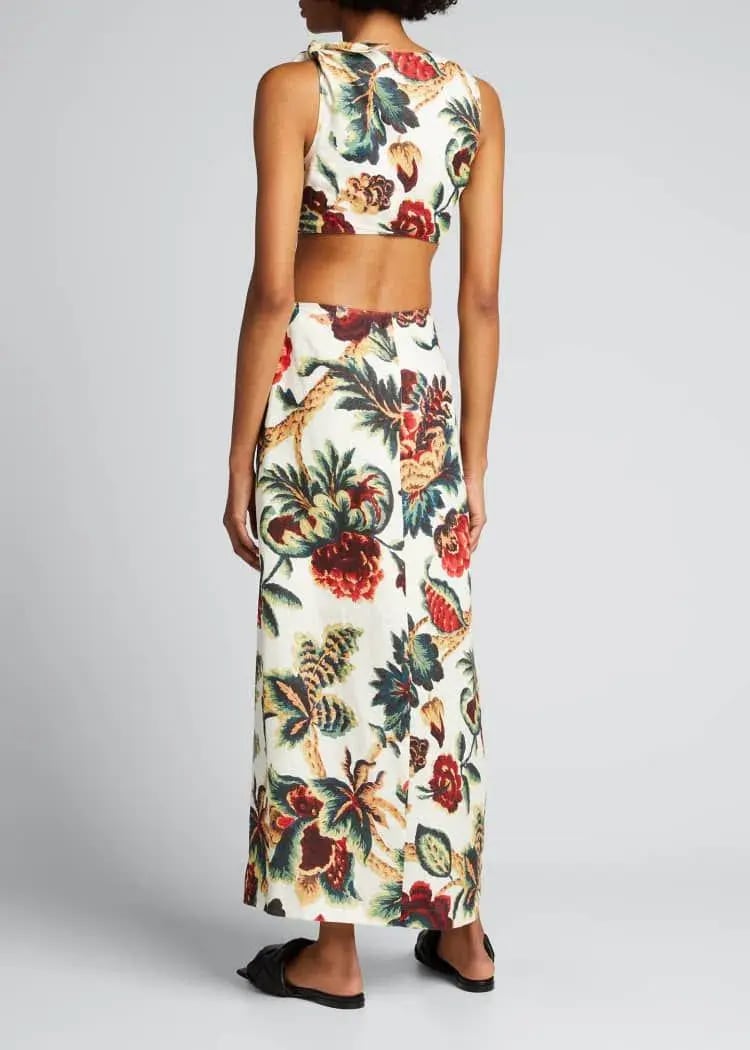 Sir The Label Ambroise Knot Dress Print Size AU 10 photo 2