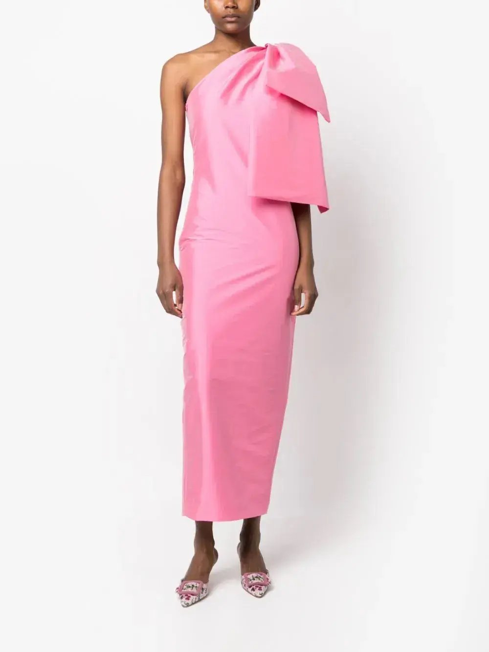 Bernadette Josselin Bow-Embellished Midi Dress Pink Size EU42 / AU 14 photo 2