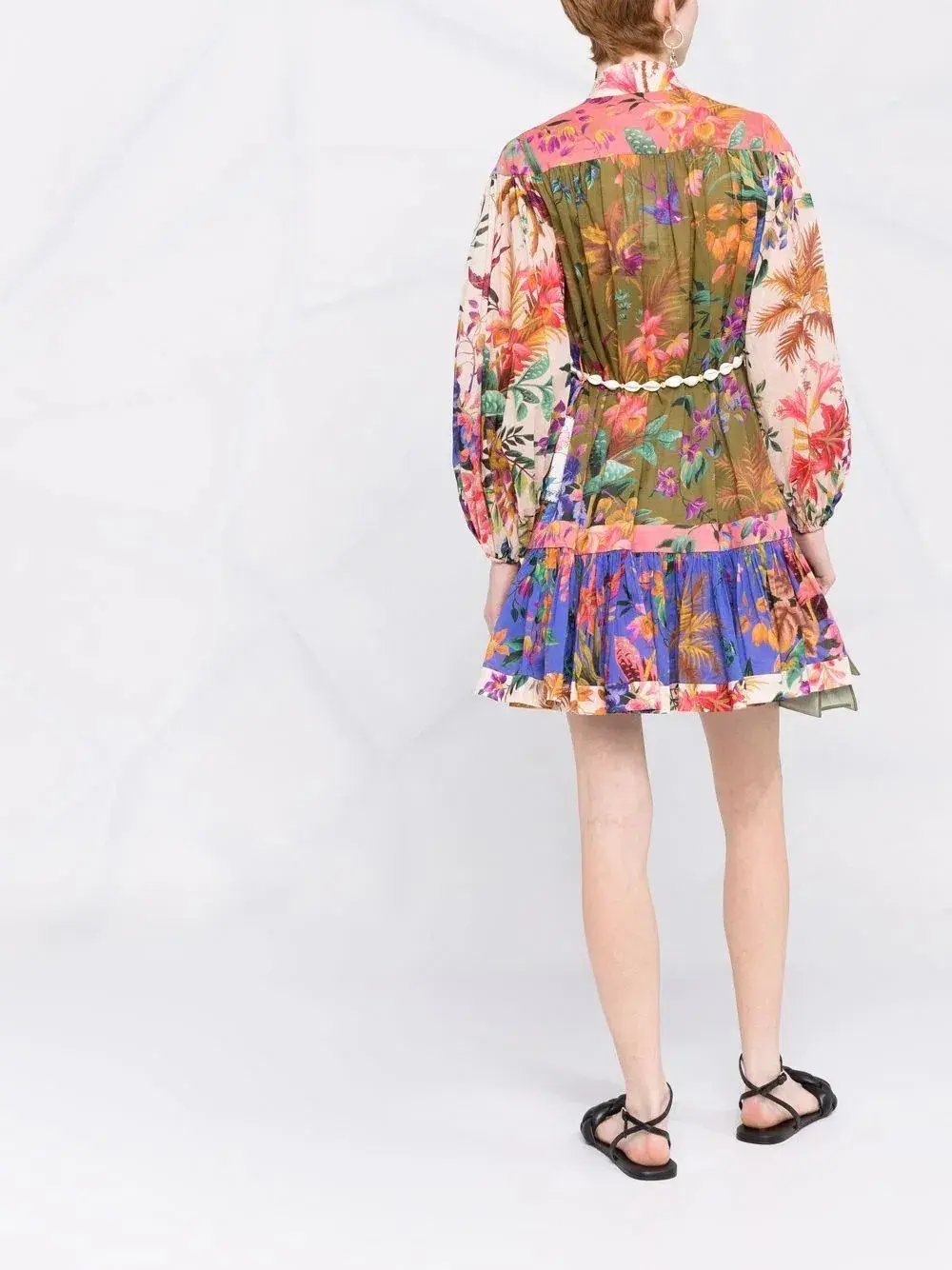 Zimmermann Tropicana Print Belted Mini Dress Multi-colored Size 0 / AU 8 photo 3