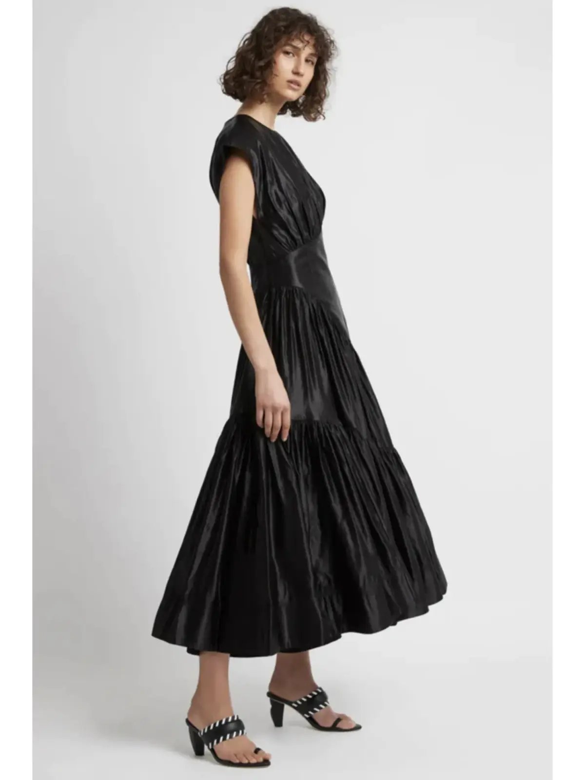 Aje Serendipity Reflection Midi Dress in Black Size AU 16 photo 2