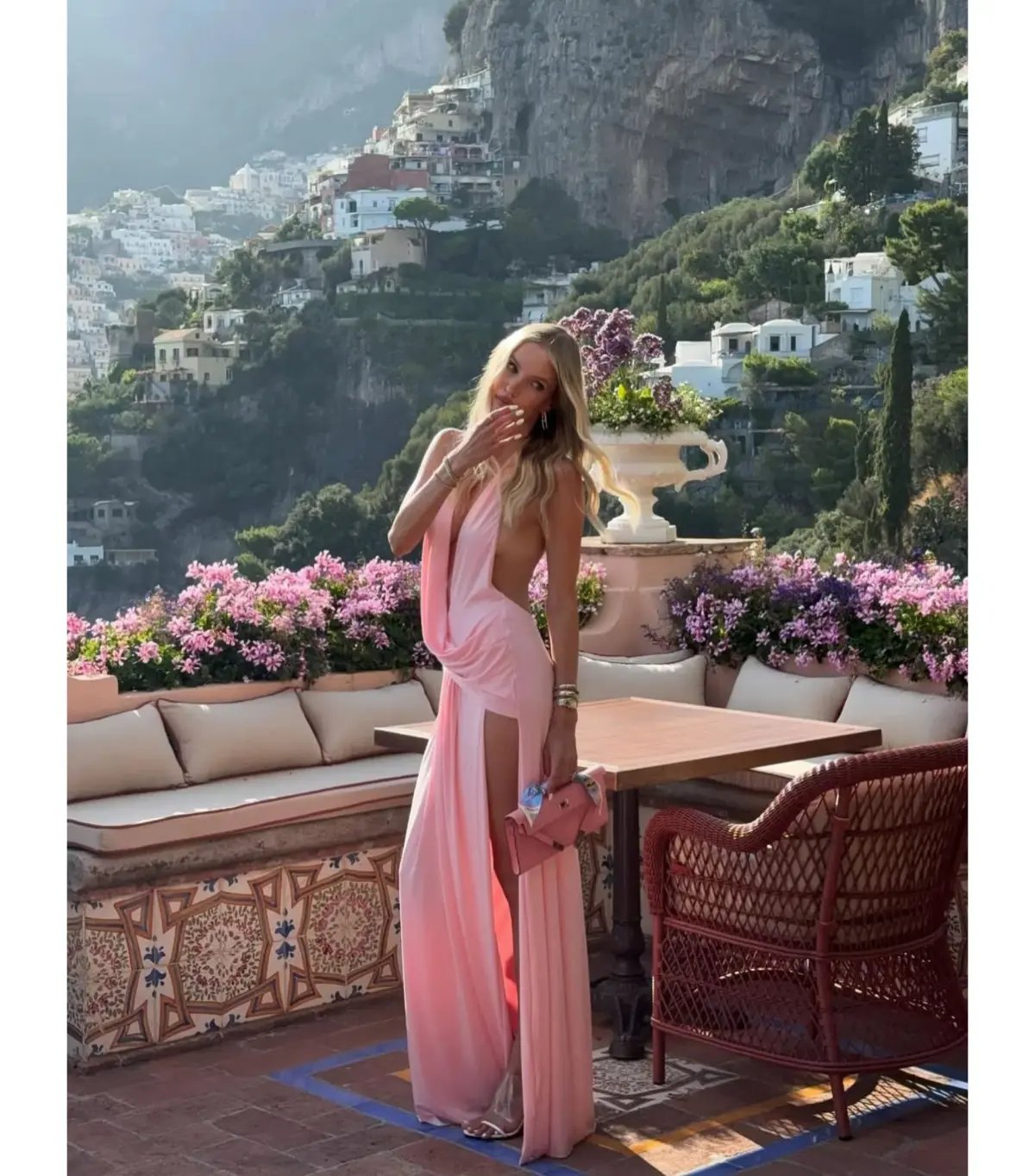 Natalie Rolt Winona Maxi Gown in Blossom Pink Size S / AU 8 photo 2